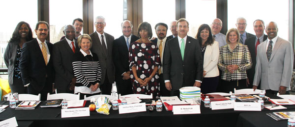 Maryland Economic Development Commission members meet with Mayor Catherine Pugh in Baltimore.